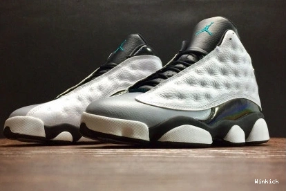 414571-115 AIR “BARONS JORDAN 13 HOLOGRAM” WHITE RETRO MENS GREY 1013